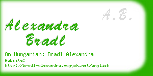alexandra bradl business card